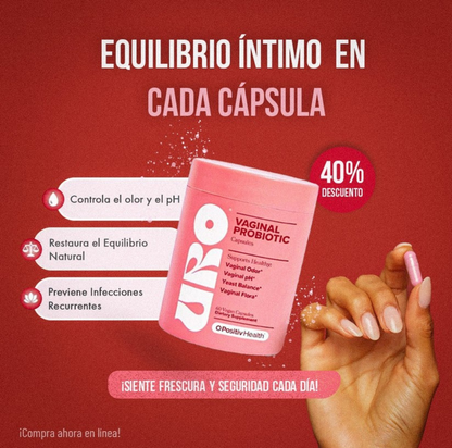 Combo URO: Probióticos + Desodorante Íntimo Salud Femenina